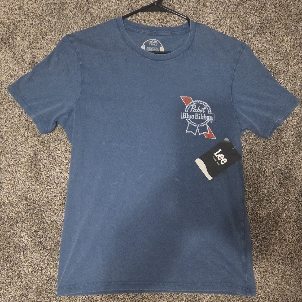 Lee Men's Navy Pabst Blue Ribbon Short-Sleeve Tee